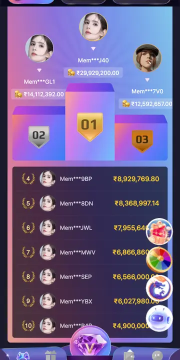 Jai Club promotion leaderboard screen showing referral rewards and earning program rankings in India